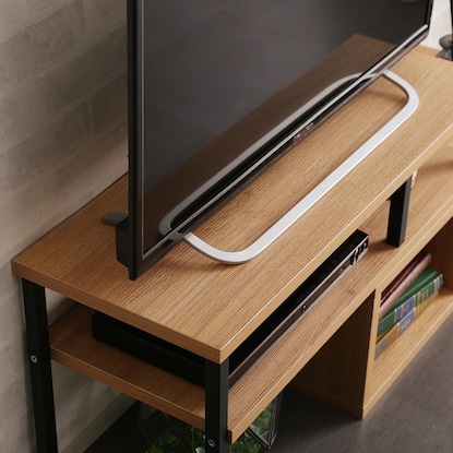ヴィンテージテイストの伸長式テレビ台(ローボード75-135cm NA） [5]