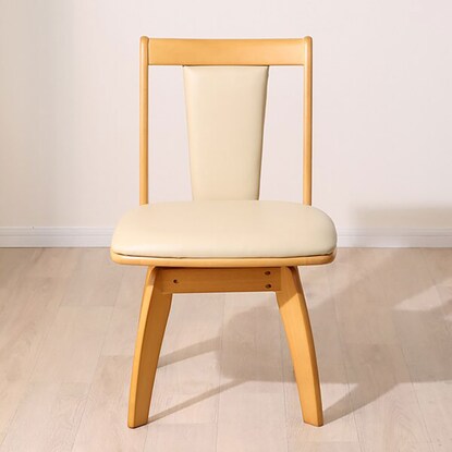 回転式 ダイニングチェア(リック GV LBR) [2]