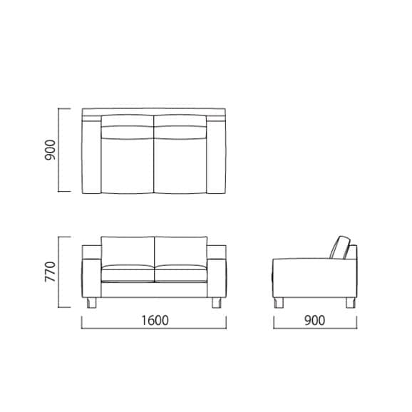 [IDEE]SERIEUX SOFA PREMIUM 1600 MARRON [2]