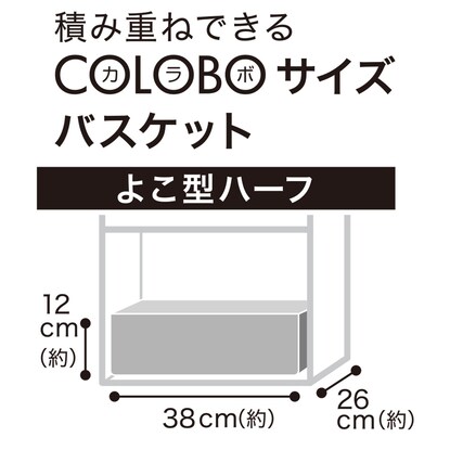 バスケット TI01 よこ型ハーフ ブラック [2]