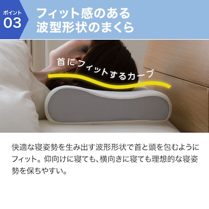 高通気波型　3次元立体構造まくら(P2203) [5]