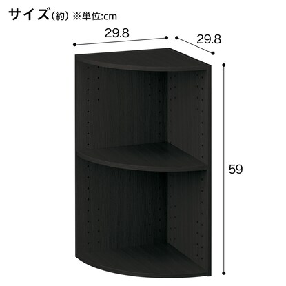 【ネット限定色】連結できるNカラボ コーナー 2段(ブラック) [2]