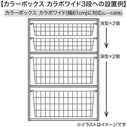 積み重ねでき、引出しになるワイヤーバスケットSN ワイド [3]