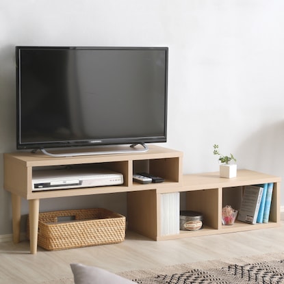 奥行き30cm伸長式テレビ台(幅75-135cm OAK) [3]