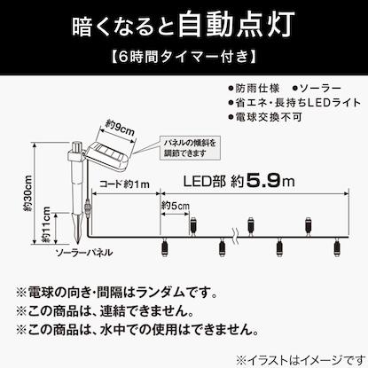 ソーラーLEDライト(100球 ミックス n2TK) [2]