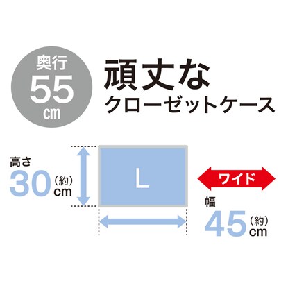 クローゼット用フィッツユニットケース(幅45cm×高さ30cm  ホワイト) [5]