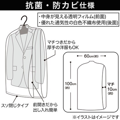 スーツ・ジャケット用防虫衣類カバー(ショートサイズ 6枚入り) [2]