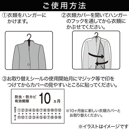 コート・ワンピース用防虫衣類カバー(ロングサイズ 5枚入り) [3]