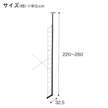 【Nポルダ専用】 棚板なし追加サイドパーツ(幅40cm用 ブラック) [2]