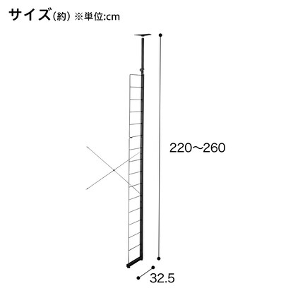 【Nポルダ専用】棚板付き追加サイドパーツ(幅60cm用 ミドルブラウン) [4]