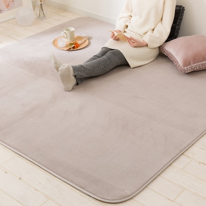 【デコホーム商品】10mmウレタン入り保温+吸湿発熱+蓄熱ラグ（NウォームnsDA01 MO 185X185） [4]