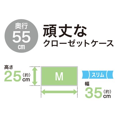 クローゼット用フィッツユニットケース(幅35cm×高さ25cm  ホワイト) [5]