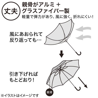 こども用折りたたみ傘(バイカラー55cm NV) [3]