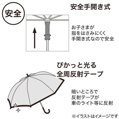 こども用折りたたみ傘(バイカラー55cm NV) [5]