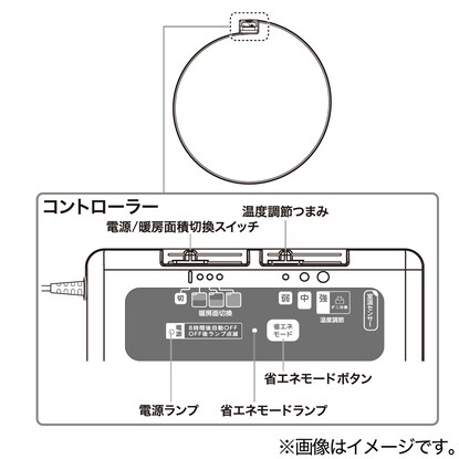 速暖機能付き ホットカーペット 円形130cm(S NT) [4]