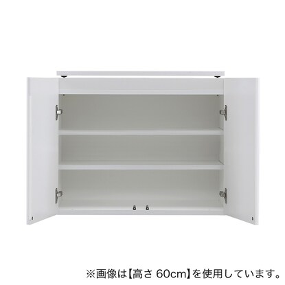 【高さ1㎝単位で選べる】照明付きワードローブ用上置き（幅77.5×高さ68cm WH） [2]