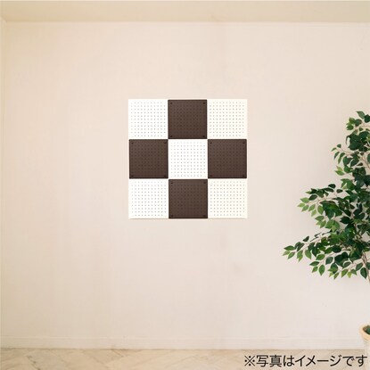 マグネット対応可能なスチールパンチングボード(30×30cm ブラック) [3]