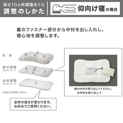 高さ10ヵ所調整できる枕(パイプ) [5]