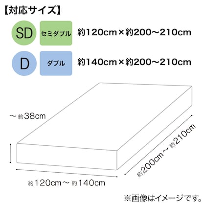 たて・よこストレッチ　Nフィットシーツ　セミダブル－ダブル(パレットIV SD-D) [4]