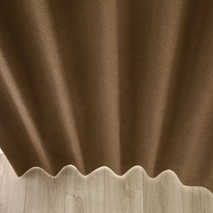 遮光1級・遮熱・遮音・156サイズカーテン　ダークブラウン(DBR 200×190×1) [3]