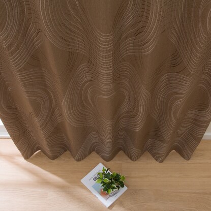 お好みサイズカーテン PK001 ブラウン(幅101-200/丈221-270cm) [3]
