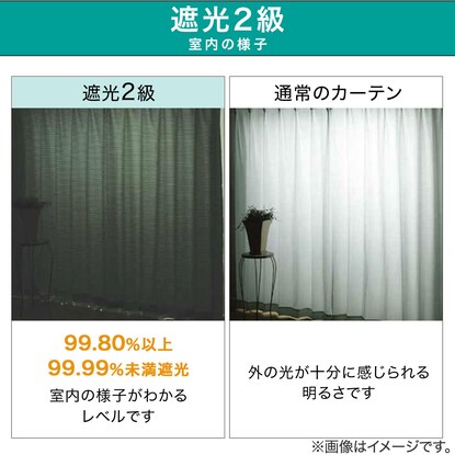 お好みサイズカーテン ミモザ DH127 イエロー(幅-100/丈90-170cm) [3]