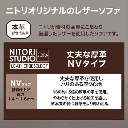 2人掛け右電動リクライニングソファ(チェリーブ 厚革タイプ NV LGY) [3]