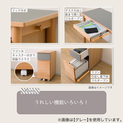 デスクワゴンセット(IR24 GY) [4]