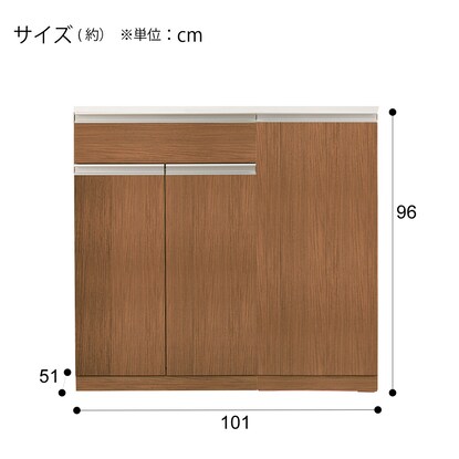 キッチンカウンター(リガーレ101CT MBR ハイタイプH96 D51) [5]