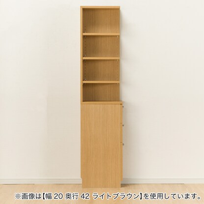 [引き出しタイプ] 幅1cm単位で選べる2面オープン隙間収納 左オープン WH (幅33×奥行52cm) [3]