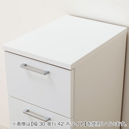 [引き出しタイプ] 幅1cm単位で選べる隙間収納ロータイプ WH (幅15×奥行52cm) [5]