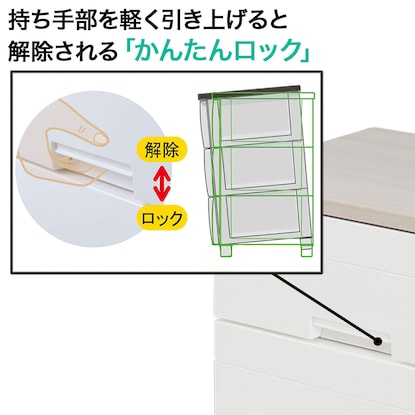 フィッツプラスNT　幅55cm 5段 ホワイトウォッシュ(F5505) [5]