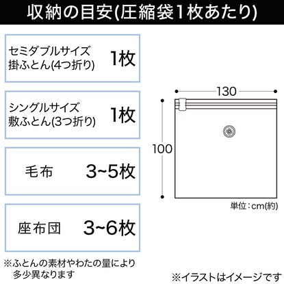 布団圧縮袋(Lサイズ 2枚入り) [4]