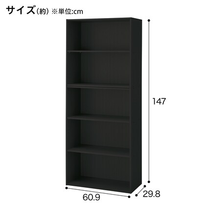 【ネット限定色】連結できるNカラボ ワイド 5段(ブラック) [2]