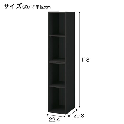 【ネット限定色】連結できるNカラボ スリム 4段(ブラック) [2]