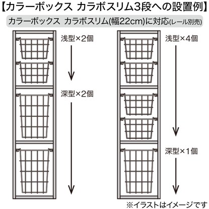 積み重ねでき、引出しになるワイヤーバスケット　クオーター [3]