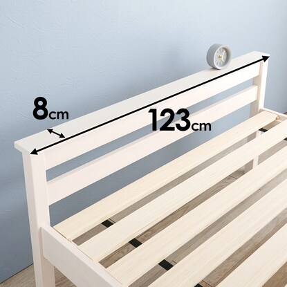 組立簡単3分 天然木頑丈すのこベッド(引き出し付き セミダブル WW) [3]