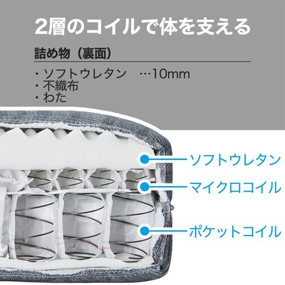 【非課税】電動シングルベッドフレーム+マットレスセット(ライズ2 2M-F LBR/EL1) [4]