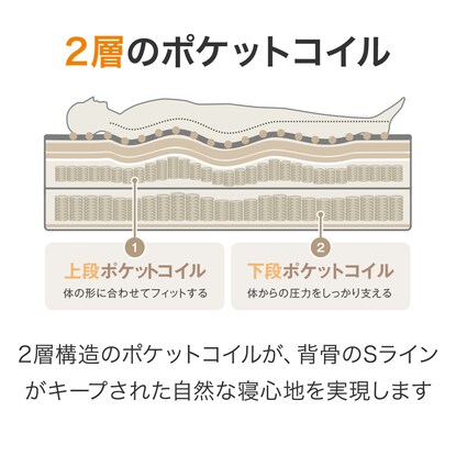 シングルマットレス(Nスリープ プレミアムP2-02CR VH) [4]