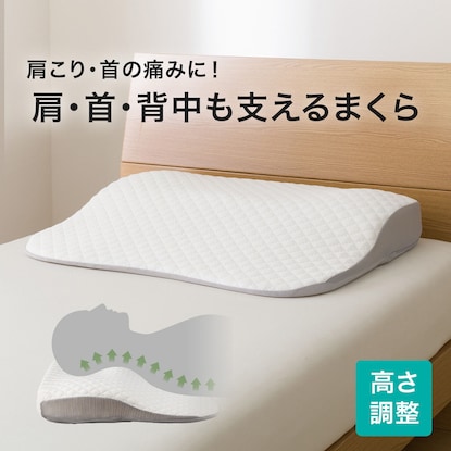 肩・首・背中も支える枕(P2208)本体＋洗い替え用カバーセット [3]