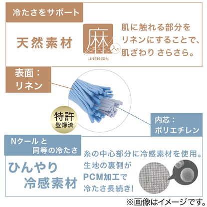 ひんやりリネンピローパッド(DBL S2422) [5]