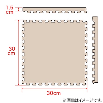 木目ジョイントマット 30×30cm 9枚入り ふち付き(WH 9P JM02) [2]