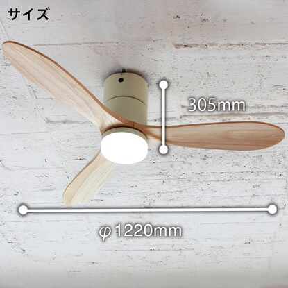 Modern Collection LED シーリングファン REAL wood blades(電球色 ホワイト) [2]