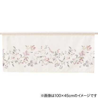 【デコホーム商品】小窓カーテン（花柄 100X90 DH50） [2]