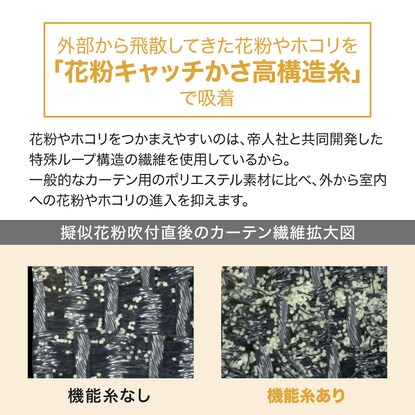 お好みサイズレースカーテン キャッチCグリップ（幅201-300/丈90-170cm） [5]