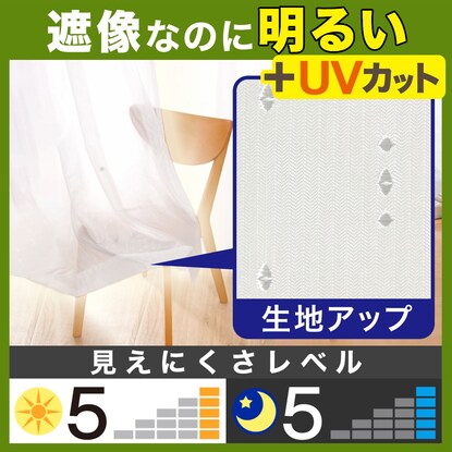 お好みサイズレースカーテン Nナチュレドット（幅-100/丈171-220cm） [2]