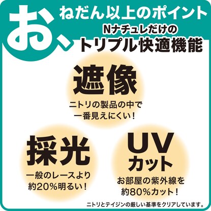 お好みサイズレースカーテン Nナチュレドット（幅-100/丈221-270cm） [4]