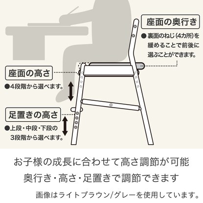 キッズチェア(HH23AV WW/GY) [3]