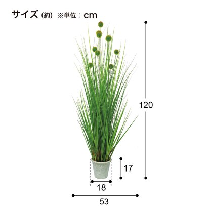 フェイクグリーン(高さ120cm ポンポングラスL GLA-1393) [3]