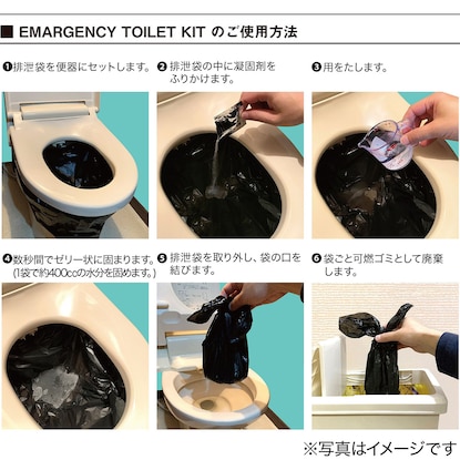 緊急用トイレキット 10個入り(ETK‐01N) [5]